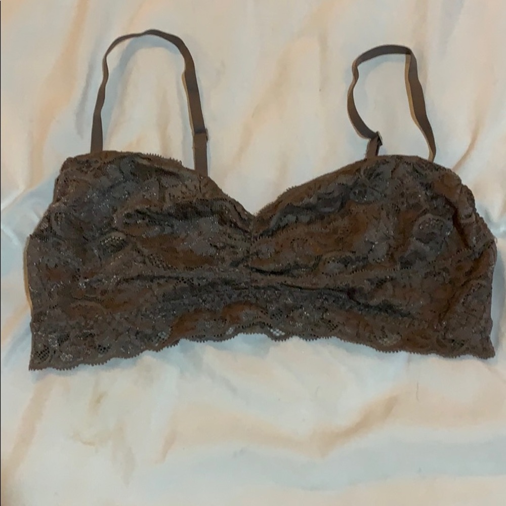 Gray lace bralette